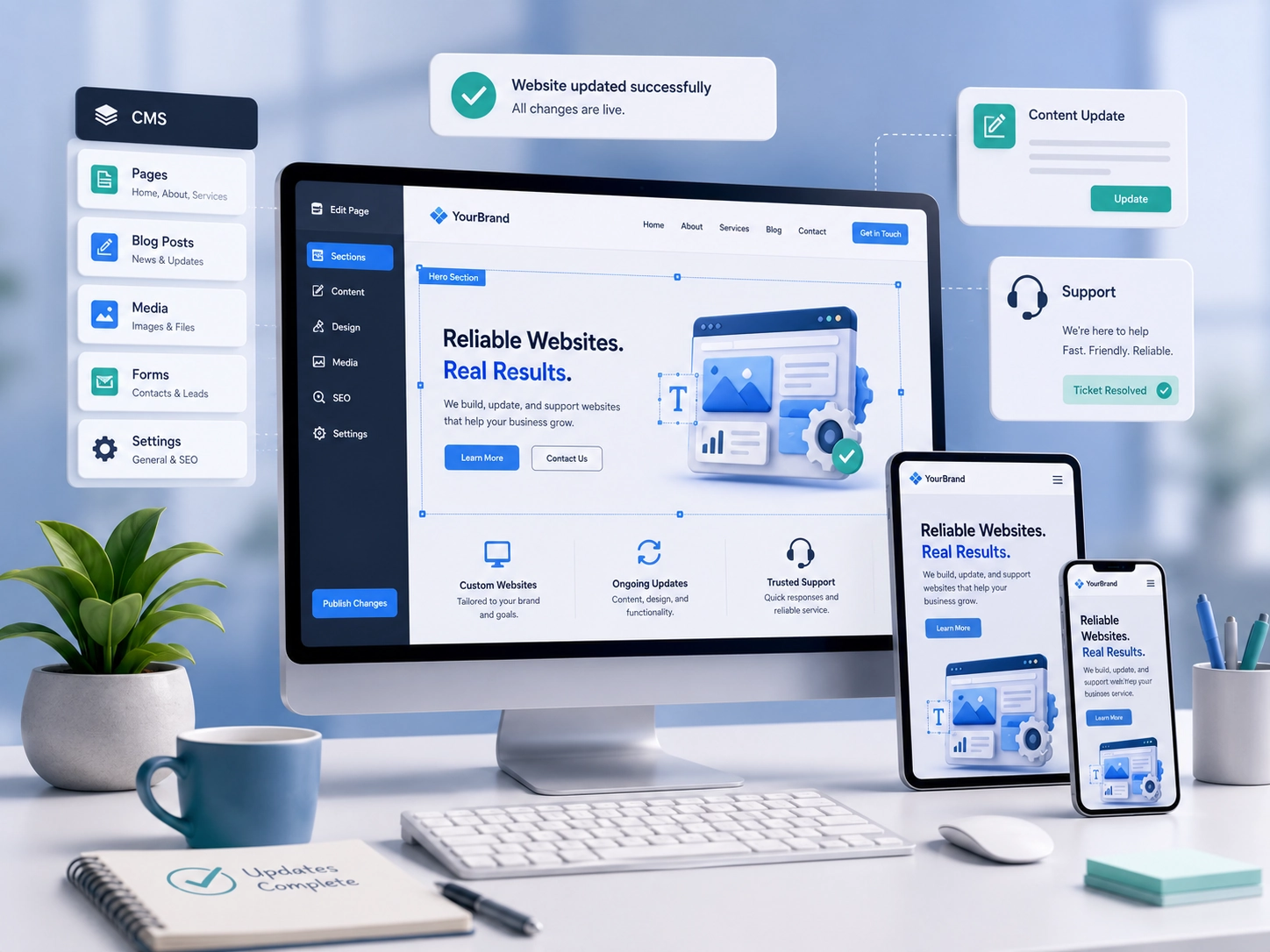 Website edits and CMS updates